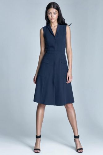 Denní šaty S72 - Nife - 40/L - tm.modrá