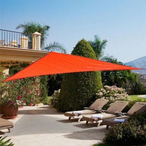 Goleto Stínící plachta proti slunci 6 x 6 x 6 m HDPE | cihlová červená