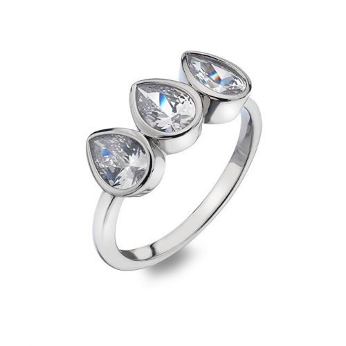 Hot Diamonds Třpytivý prsten Emozioni Acqua Amore ER026 52 mm