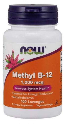 NOW® Foods NOW Vitamin B12 Metylkobalamin, 1000 ug, 100 pastilek