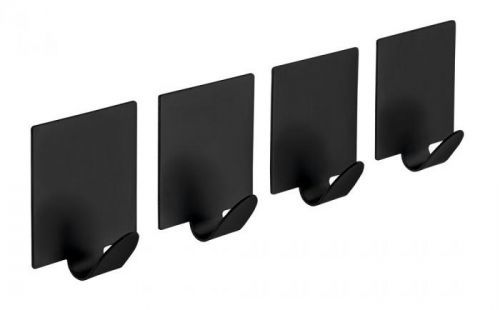 SAPHO Samolepící háček, 4 ks, černá mat 33201