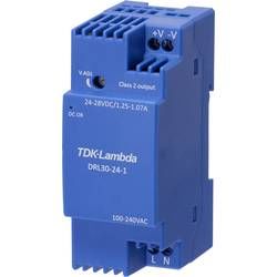 Síťový zdroj na DIN lištu TDK-Lambda DRL-30-24-1, 24 V, 1.25 A, 30 W