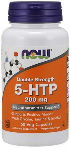 NOW® Foods NOW 5-HTP, 200 mg, 60 rostlinných kapslí