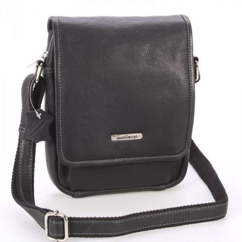 Černá luxusní kožená pánská taška - Sendi Design Heliodoros černá