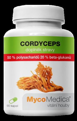 MycoMedica - Cordyceps 50% ve vysoké koncentraci, 90 rostlinných kapslí