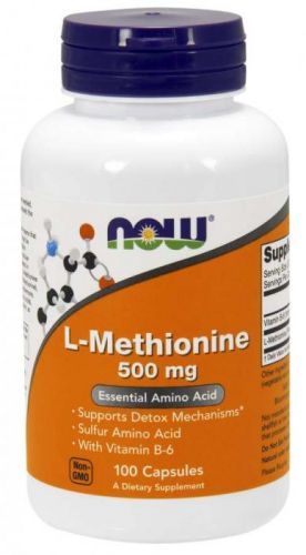 NOW® Foods NOW L-Methionine, 500mg, 100 rostlinných kapslí