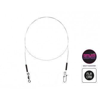 Fluorokarbónové lanko BOMB! s obratl. a karab.-2ks/45cm/18kg