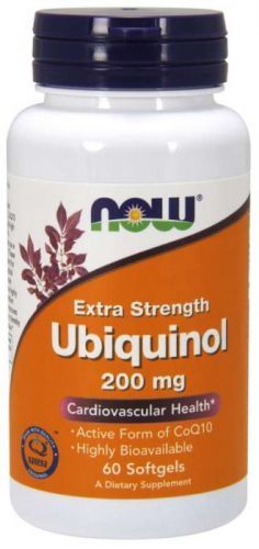 NOW® Foods NOW Ubiquinol Extra Strenght, Kaneka, 200mg, 60 softgel kapslí