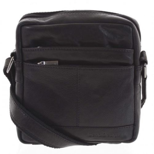 Pánská kožená taška černá - SendiDesign Shaper černá