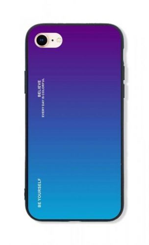 Kryt TopQ LUXURY iPhone SE 2020 pevný duhový purpurový 49259