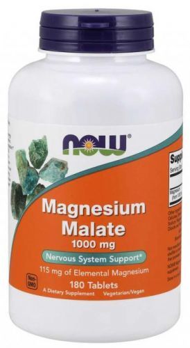 NOW® Foods NOW Magnesium Malate (hořčík - malát), 1000 mg, 180 tablet