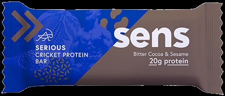 SENS Serious Protein tyčinka s cvrččí moukou - Hořké kakao & Sezam