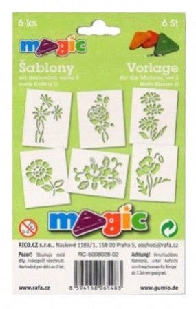 Šablony Magic - sada S - Květiny2 - 6 ks 8028