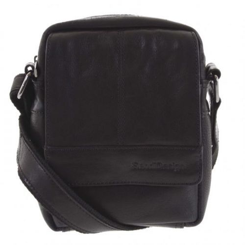Pánská kožená crossbody taška na doklady černá - SendiDesign Niall černá