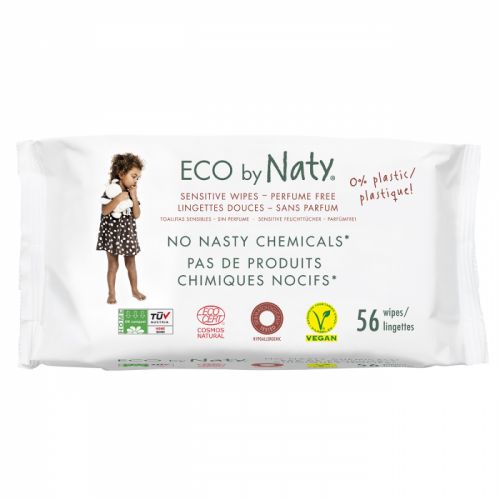 Eco Naty ECO vlhčené ubrousky Naty bez vůně - pro citlivou pokožku (56 ks)