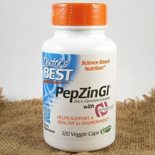 Doctor's Best Doctor’s Best PepZin GI, Zinc-L-Carnosine Complex, zinek-L-karnosin, 120 rostlinných kapslí