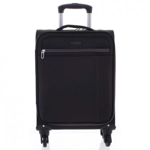Kvalitní elegantní látkový šedý cestovní kufr - Ormi Mada S šedá