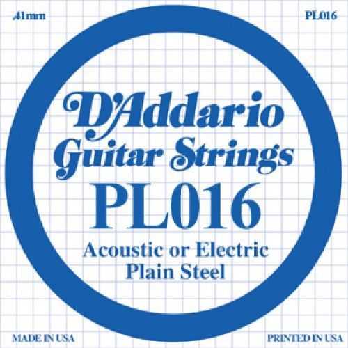 D'Addario Plain Steel - Jednotlivá struna - .016