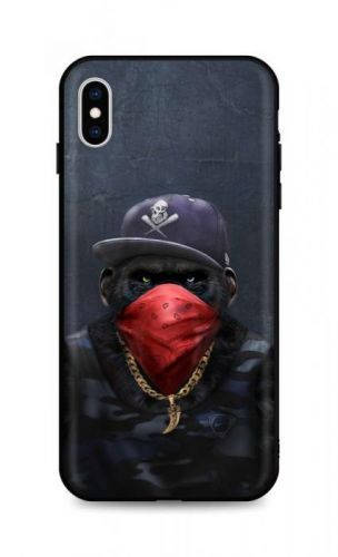 Kryt TopQ iPhone XS silikon Monkey Gangster 49187