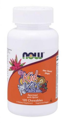 NOW® Foods NOW Kid Cal, Berry blast, Multivitamín pro děti, 120 žvýkacích pastilek