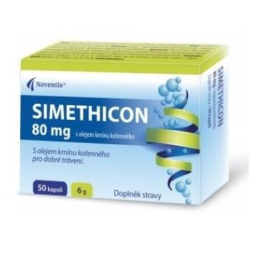 SIMETHICON 80mg s olejem kmínu kořenného cps.50