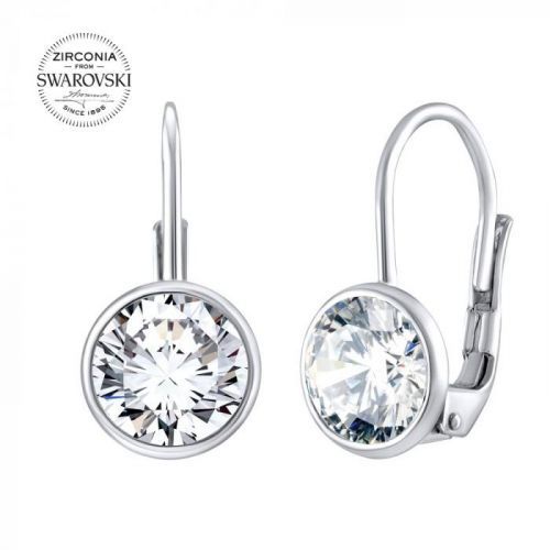 SILVEGO stříbrné náušnice s čirými Swarovski® Zirkony - SILVEGOB70607S