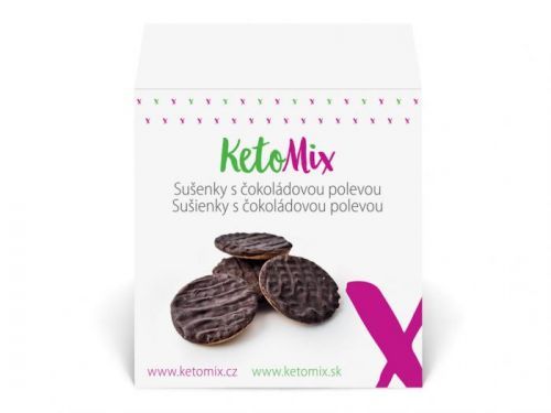 KetoMix Sušenky s čokoládovou polevou (24 sušenek) 264 g