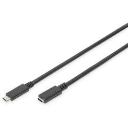 USB 2.0, PC, notebook, USB-C kabel Digitus AK-300210-020-S AK-300210-020-S, 2.0 m, černá