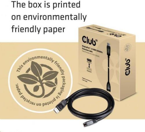 Club 3D Club3D Kabel prodlužovací DisplayPort 1.4 HBR3 8K60Hz (M/F), 2m (CAC-1022)