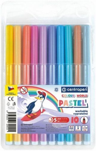 Dětské fixy - Centropen Colour World - Pastel - 10 ks - 7550/10