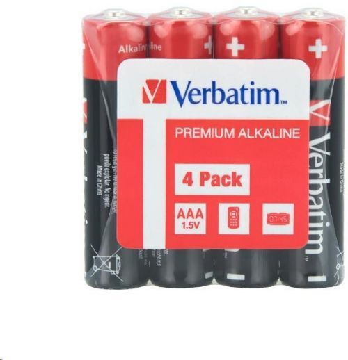 Verbatim Alkalické baterie AAA, 4 Pack - Shrink, LR3 (49500)