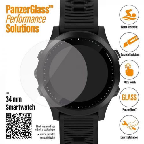 PanzerGlass SmartWatch pro různé typy hodinek, 34 mm čiré (3606)