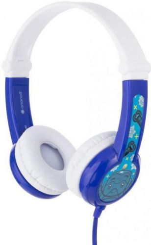 Buddyphones Connect - dětská drátová sluchátka s mikrofonem, modrá (BP-CO-BLUE-01-K)
