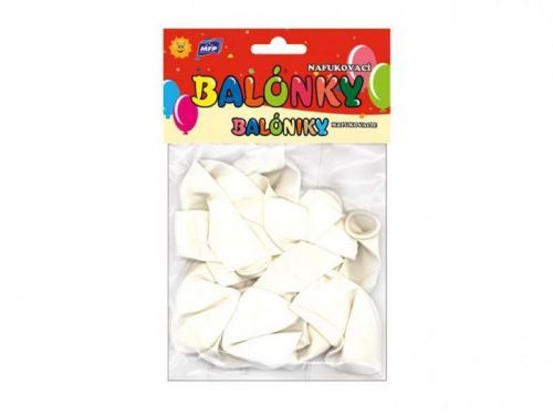 MFP balónek nafukovací 12ks sáček standard 30cm bílý