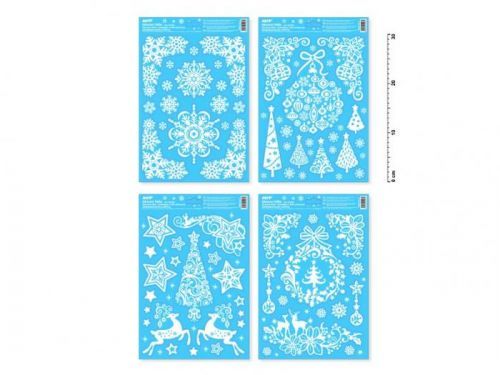 MFP okenní fólie vánoce glitr VA003 20x30cm