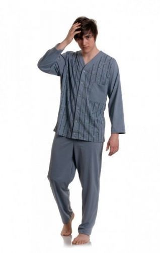 Gucio 854 4XL-5XL rozepínané pánské pyžamo 4XL mix barva-mix vzor