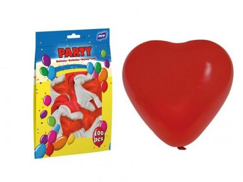 MFP balónek nafukovací srdce 30cm mix