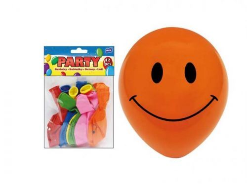MFP balónek nafukovací 12ks sáček smile 23 cm mix