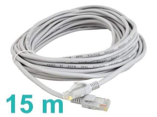 Sít'ový kabel lan 15m+ konektory zatavené z výroby