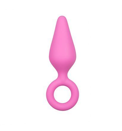 Anální kolík s očkem EASY TOYS Pointy Plug Large růžová Easy Toys