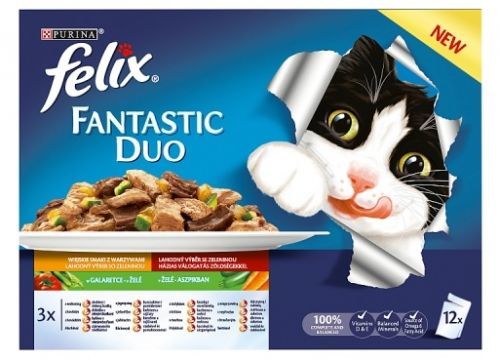 FELIX kapsa FANTAS. DUO LAHODNÝ výběr se zeleninou - 12x100g