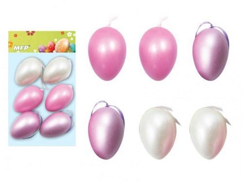 MFP vajíčka plast 6cm/6ks mix S180061F