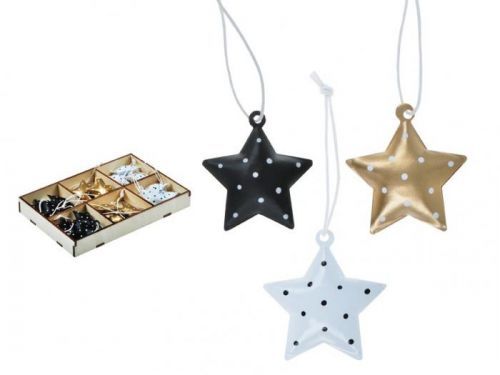 MFP set hvězdy 18ks plech 3,5cm se závěsem - mix