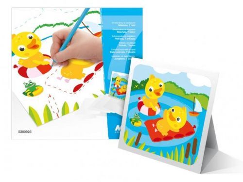 MFP omalovánky se stojánkem Mláďata 7 listů 18x18cm