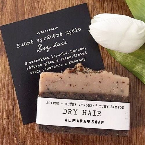 Almara Soap Přírodní tuhý šampón na poškozené a barvené vlasy Dry hair 90 +- 5 g