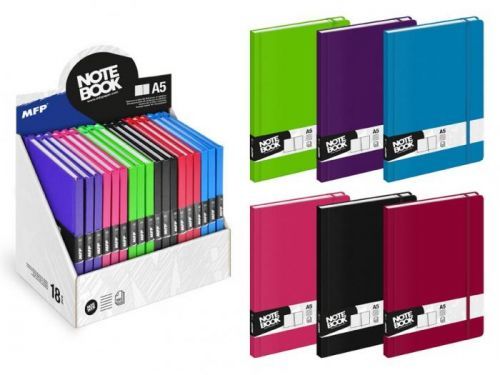 MFP blok s gumkou A5 linka, 100 listů, mix