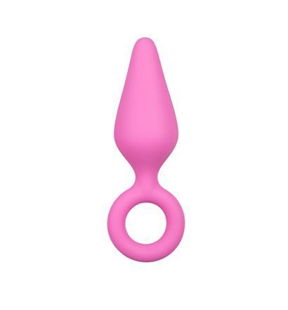 Anální kolík s očkem EASY TOYS Pointy Plug Small růžová Easy Toys