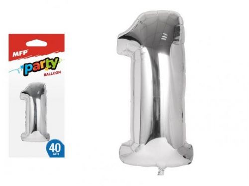 MFP balónek č. 1 nafukovací fóliový 40 cm