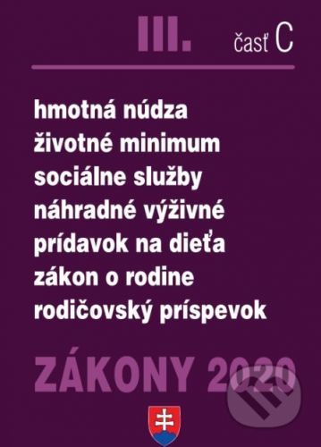 Zákony 2020 III/C - Zákon o rodine - úplné znenie k 1.1.2020 -