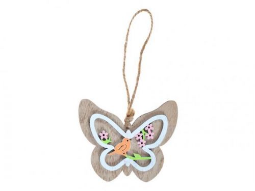 MFP motýl dřevo závěs 3D 10cm